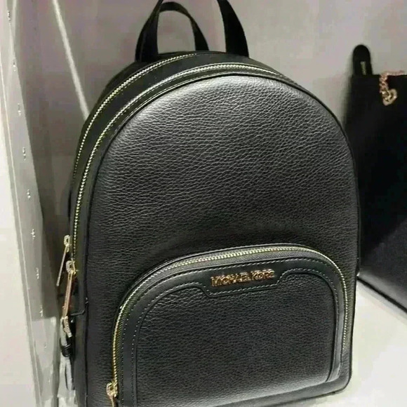 Michael Kors Backpack Jaycee Medium Leather Backpack Black main image 4